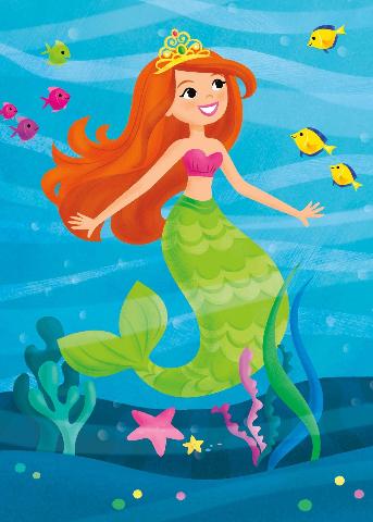 Greeting Card Birthday - Glitter Mermaid - Treasure Island Toys