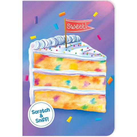 Greeting Card Enclosure - Scratch N' Sniff Slice of Cake