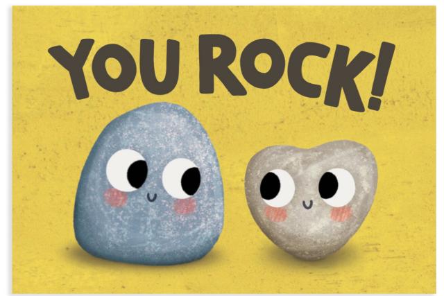 Greeting Card Enclosure - You Rock! - Treasure Island Toys