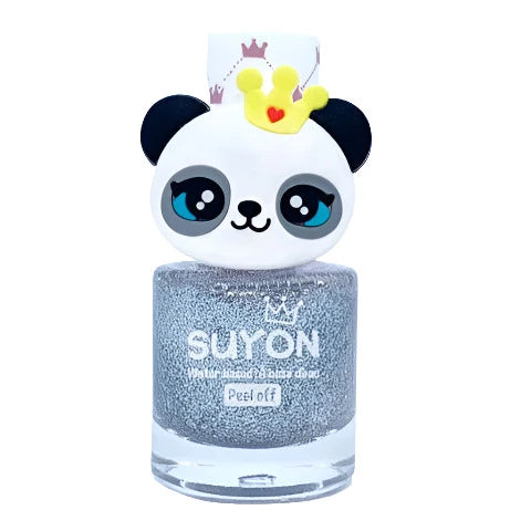 Suyon Pearl Glitter Silver Peel-Off Nail Polish - Panda - Treasure Island Toys