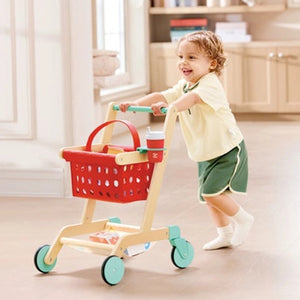 Hape Pretend Little Shopper's Cart & Basket - Treasure Island Toys
