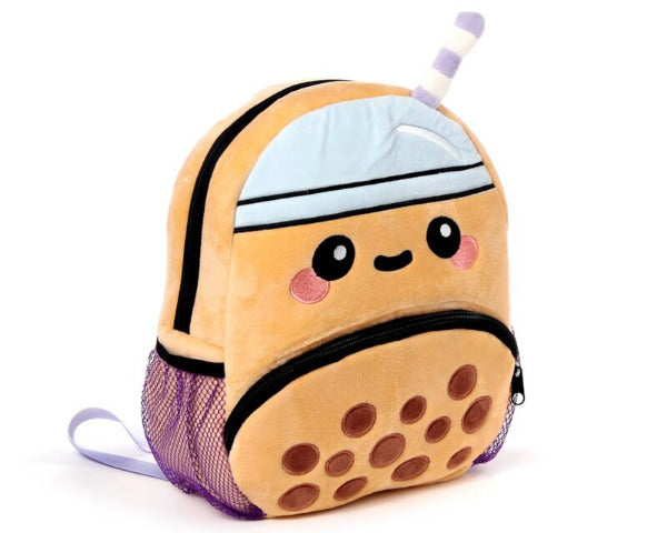 Puckator Plush Backpack Foodiemals Boba the Bubble Tea - Treasure Island Toys