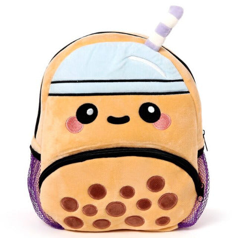 Puckator Plush Backpack Foodiemals Boba the Bubble Tea - Treasure Island Toys