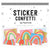 Pipsticks Confetti Stickers Rainbow - Treasure Island Toys