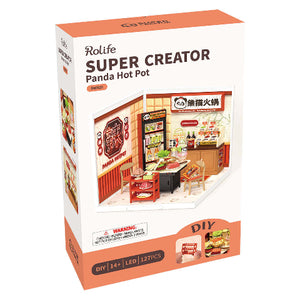 Rolife Super Creator Miniature House Panda Hot Pot