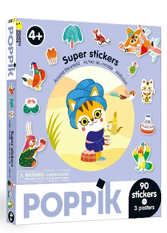 Poppik Sticker Box Around the World - Treasure Island Toys