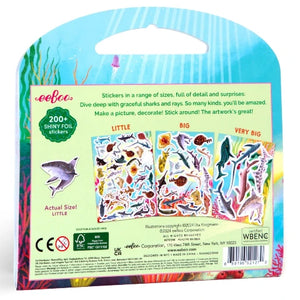 eeBoo Shiny Stickers Sharks & Friends - Treasure Island Toys