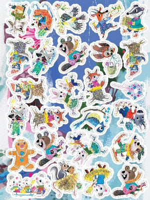 eeBoo Shiny Stickers Holiday in the Woods - Treasure Island Toys