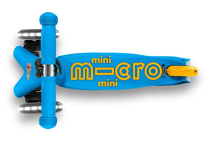 Micro Kickboard Mini Deluxe Scooter - Ocean Blue with LED Wheels - Treasure Island Toys