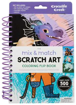 Crocodile Creek Art Scratch Art Flip Book Fairytale - Treasure Island Toys
