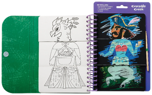 Crocodile Creek Art Scratch Art Flip Book Fairytale - Treasure Island Toys