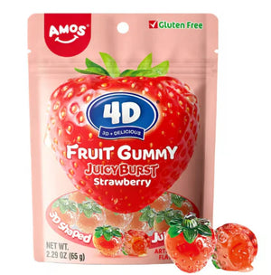 Amos 4D Fruit Gummy Strawberry Burst