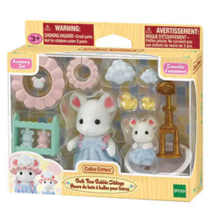Calico Critters Ready-to-Play - Bathtime Bubble Siblings - Treasure Island Toys