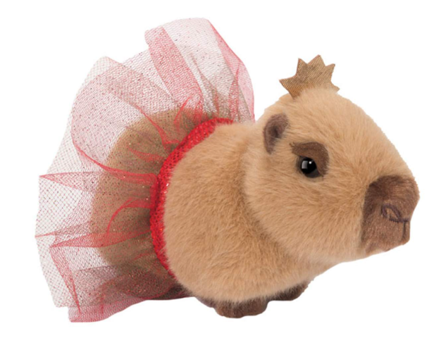 Douglas Cuddle Holiday Capybara with Tutu - Treasure Island Toys