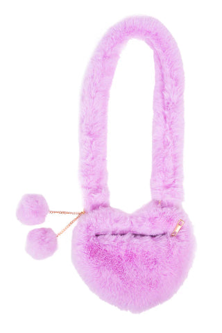 Great Pretenders Purse - Lilac Love Crossbody Furry Bag - Treasure Island Toys