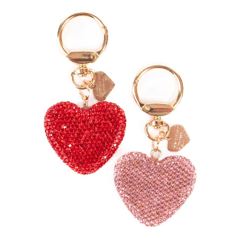 Great Pretenders Fashion - Sparkling Crystal Heart Bag Charm