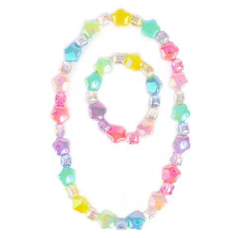 Great Pretenders Fashion - Wish Upon a Rainbow Star Necklace & Bracelet Set - Treasure Island Toys