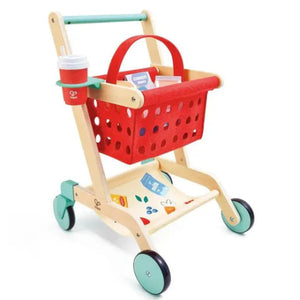 Hape Pretend Little Shopper's Cart & Basket - Treasure Island Toys