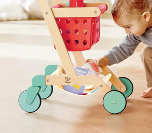 Hape Pretend Little Shopper's Cart & Basket - Treasure Island Toys