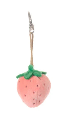 Bukowski Bears Bag Charm - Strawberry, Pink - Treasure Island Toys