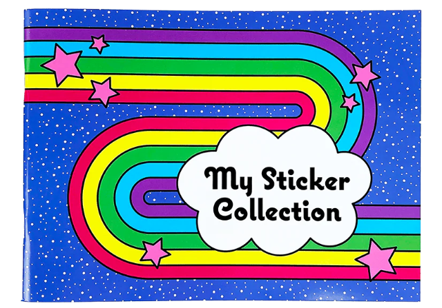 Pipsticks Sticker Collector Book Retro Rainbow - Treasure Island Toys