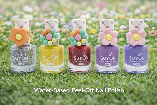 Suyon Peel-Off Nail Polish - Dark Purple/Pink - Treasure Island Toys