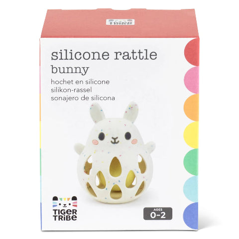 Tiger Tribe Baby Silicone Rattle Bunny