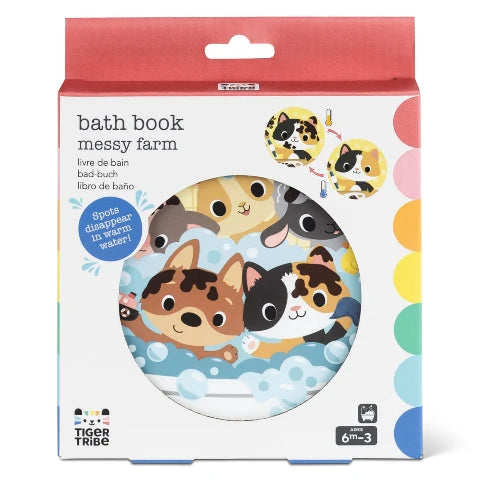 Tiger Tribe Bath Book Messy Farm - Treasure Island Toys