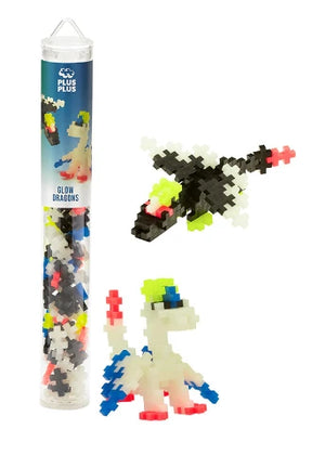 Plus-Plus Tube Glow Dragons - Treasure Island Toys