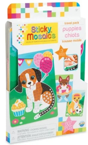 ORB Toys Sticky Mosaics Travel Puppies - Treasure Island Toys