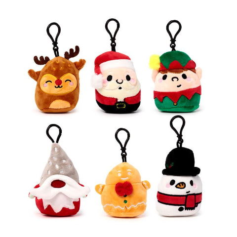 Puckator Squidglys Festive Friends Plush Clips - Treasure Island Toys