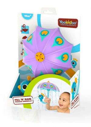 Yookidoo Fill 'N' Rain Peacock Umbrella Flower - Treasure Island Toys