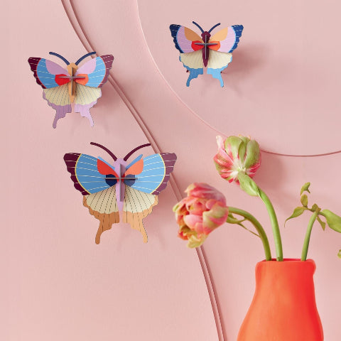 Studio Roof Plum Fringe Butterflies, Set of 3 - Treasure Island Toys