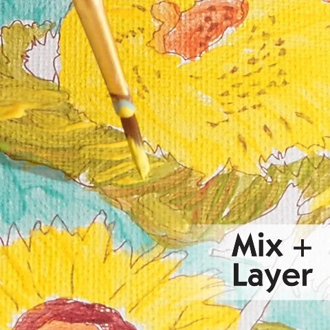 Faber-Castell Red Box Paint by Number Museum Series Sunflowers