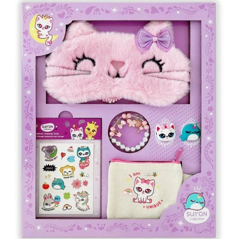 Suyon Sleep Mask Set - Purple Kitty