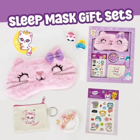 Suyon Sleep Mask Set - Purple Kitty