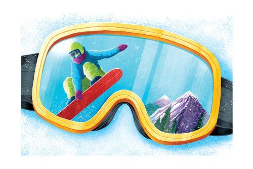 Greeting Card Enclosure - Snowboarder Goggles - Treasure Island Toys
