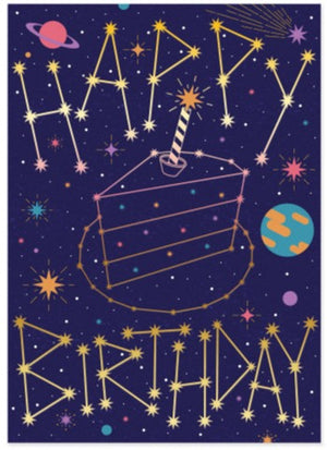 Greeting Card Birthday - Astrological Birthday Cake - Treasure Island Toys