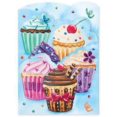 Greeting Card Birthday - Cupcake