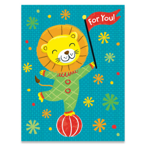 Greeting Card Enclosure - Circus Lion - Treasure Island Toys