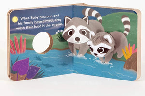 Finger Puppet Book - Baby Raccoon - Treasure Island Toys