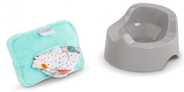 Corolle Doll Accessory - Mon Premier Potty & Baby Wipe - Treasure Island Toys