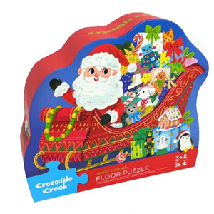 Crocodile Creek Puzzle Santa's Sleigh, 36 Piece - Treasure Island Toys