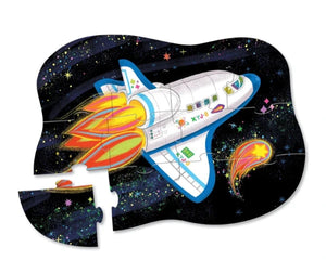 Crocodile Creek Mini Shaped Puzzle Blast Off, 12 Piece - Treasure Island Toys
