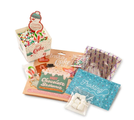 InstaCake Holiday Hot Chocolate Gluten Free Brownie - Peppermint Frosting - Treasure Island Toys