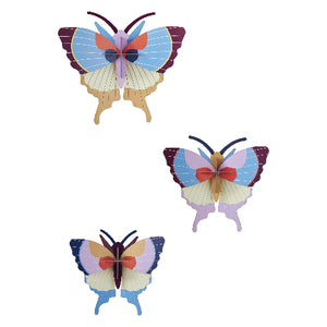 Studio Roof Plum Fringe Butterflies, Set of 3 - Treasure Island Toys
