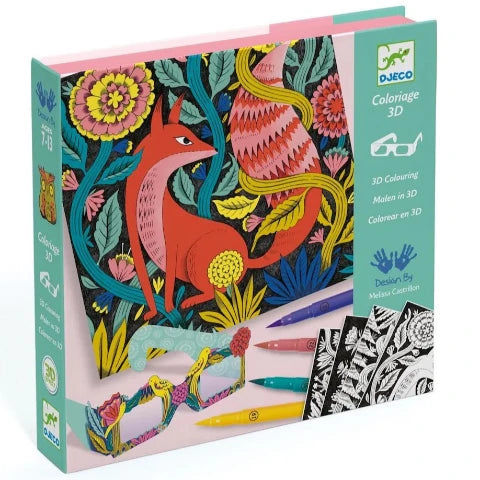 Djeco Art Kit - Colouring 3D Fantasy Forest - Treasure Island Toys