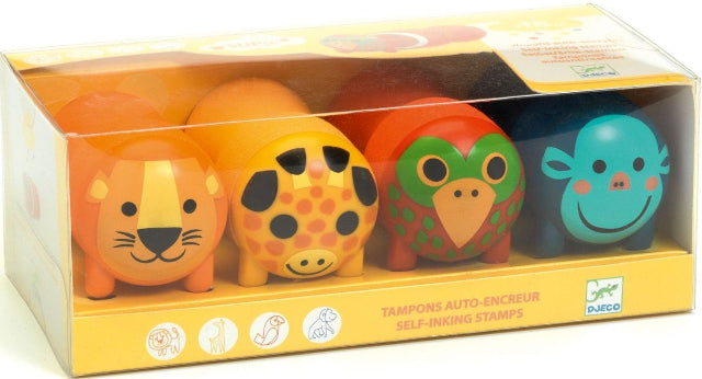 Djeco Art Kit - Self-Inking Stamps Safari Animals - Treasure Island Toys