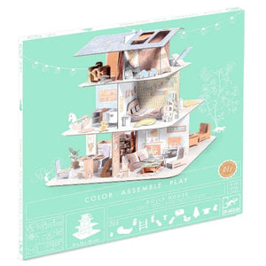 Djeco Art Kit - Colour, Assemble, Play Dollhouse