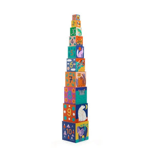 Djeco Toddler - Stacking Cubes Wild Animals